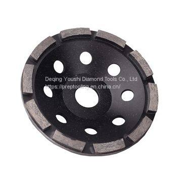 Single row diamond concrete ground grinding wheel cup