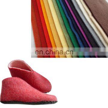 100% colored wool felt 5mm thickness for warm soft boots shoes