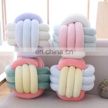 Braid Yarn Knitted Colorful Knot Ball Plush Throw Pillow - Home Office Sofa Decor photo-4