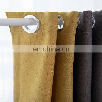 Custom Plain Color Special Texture Fashion Elegant Faux Linen Patchwork Curtain For Home Hotels Decoration photo-7