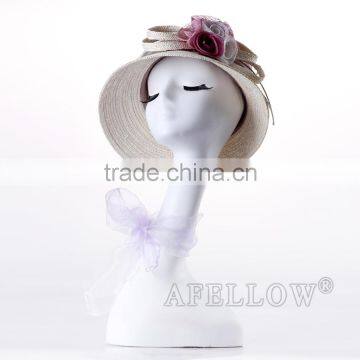 Fashion Female women head plastic white long neck head mannequin H1065