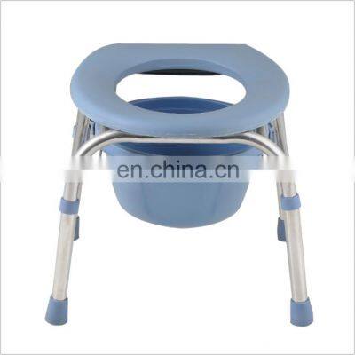 Simple and Lightweight Stainless Steel Toilet Chair Ultra High Load-bearing Disabled Toilet Commode Chair