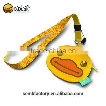 Best selling promotional gifts B.Duck cheap cute pu name badge