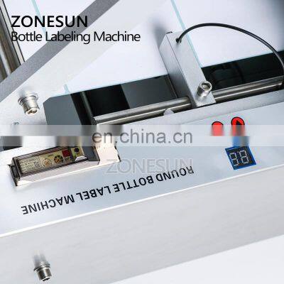 ZONESUN TB-50 Electric Sticker Glass Ampoule Vial Plastic Round Bottle Labeling Machine photo-2