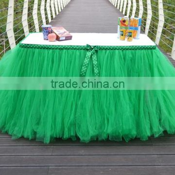 Home Decoration Tutu Tulle Table Skirt Cover Green SD103