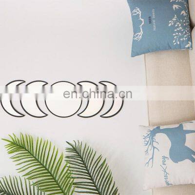 Dropshipping bohemian wall decor bedroom 5pcs set moon phase shaped design decoration mirror