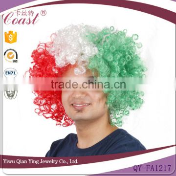 cheap Italy football sports fans synthetic afro wigs                        
                                                Quality Choice