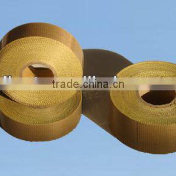 PTFE coated fiberglass fabric with Silicone Adhesive and yellow release liner