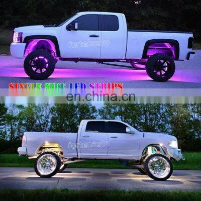 APP Control 17inch Dream Chasing Color Flow Row Led Wheel Ring Lights Car Tire Lights