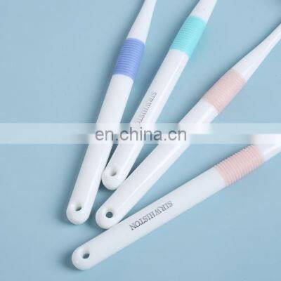 3pcs/set Family 3 Pcs/pack OEM Carbon Fiber Plastic Soft Bristle Toothbrush for Adult photo-2