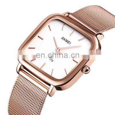 Skmei 1555 ladies stainless steel case back water resistant quartz watch