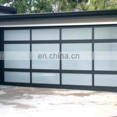 Remote Control Electric Sliding 16x8 Tempered Glass Garage Doors photo-4