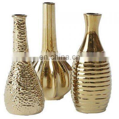 gold plated wedding flower vases