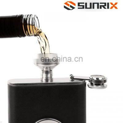 8 Oz Black Color Liquor Hip Flask Set With Collapsible Shot Glass And Funnel,Stainless Steel Copper Hip Flask photo-3