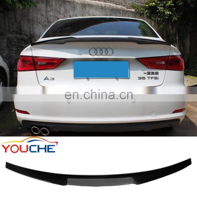 For Audi A3 S3 V style rear boot spoiler 2013-2017 sedan