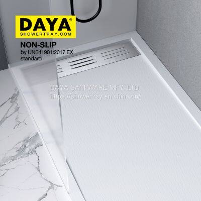 Great Bathroom Stone Resin Shower Tray Customized Deep Pan System