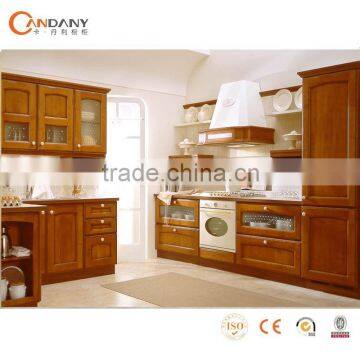 Natural wooden melamine board kitchen cabinets,modular shipping container restaurant