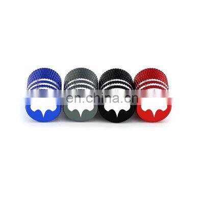 Custom Aluminum Dust Valve Caps Tyre Punisher Skull Black photo-5