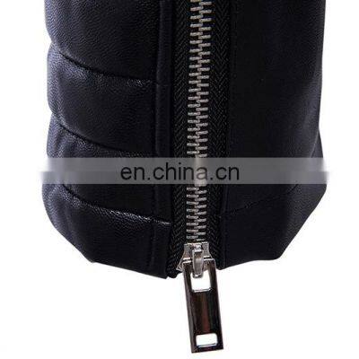 2022 Arrival Unisex Design Color Block Men Genuine Leather Jacket Custom High Quality Men Leather Jacket photo-4