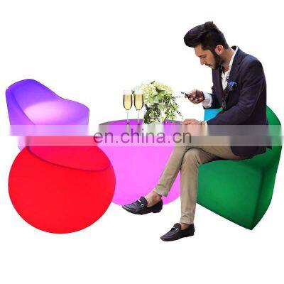 40x40 rechargeable colors changing plastic furniture led lighted cube bar tables&chairs