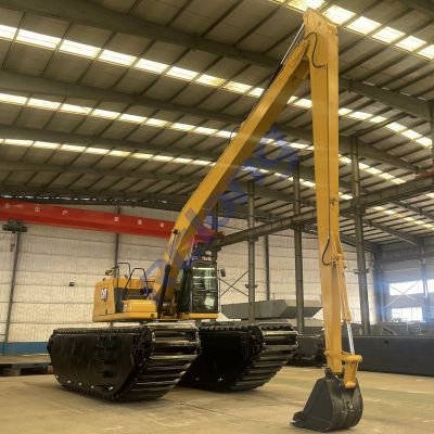 Sand Dredging Excavator with long reach boom and arm for Swamp/Marsh/River