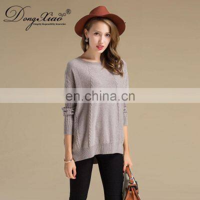 Women's 100% Cashmere Oversize Sweater Chunky Knit Batwing Sleeves Crew Neck Casual Style Winter Season OEM Service Available photo-4