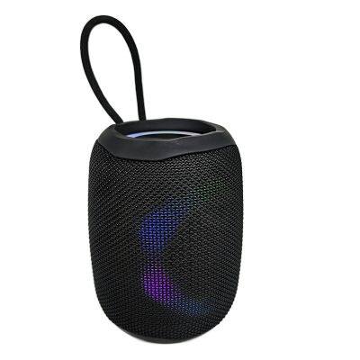 2024 New Products Outdoor IPX 6 Waterproof Colorful LED Light Fabric Bluetooth 5.3 Wireless Speaker photo-3