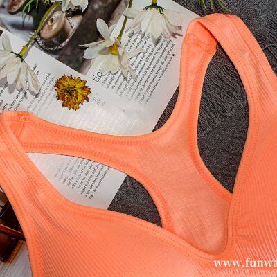 New Product Women's 2 Piece Seamless No Show Lingerie Set Racerback Bra and High Waisted Underwear photo-5