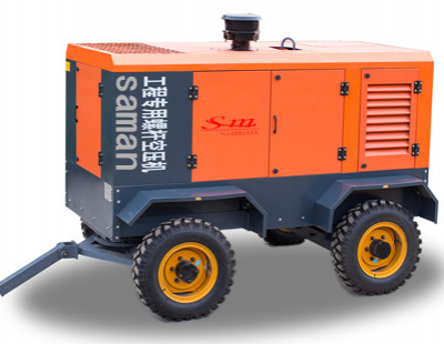 The Saman mobile screw air compressor is easy to operate, highly reliable and has good power balance.