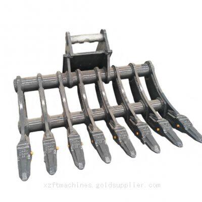 900 мм расширенный грабли для экскаватора, подходящие для соединения по спецификации MS03, предназначенные для очистки земли от корней и сортировки камней