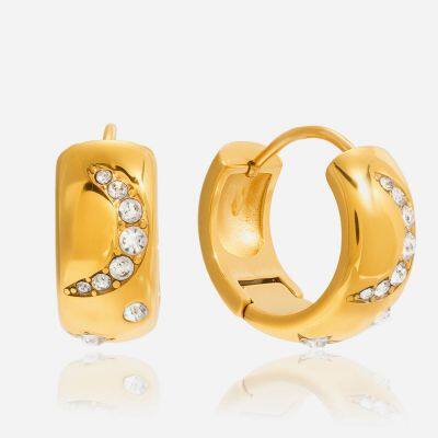 Classic Clover Charm Stud Earrings in Stainless Steel for Women