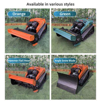 Gasoline Engine RC Multitasker 40° Slope Remote Control Crawler Mower With 48V Servo Motor System photo-2