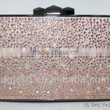 1010 rinestone crystal with new design clasp evening bag matching dress for wedding and party