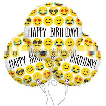 High quality emoji balloon, foil/aluminum balloon, helium foil letter balloon emoji balloon