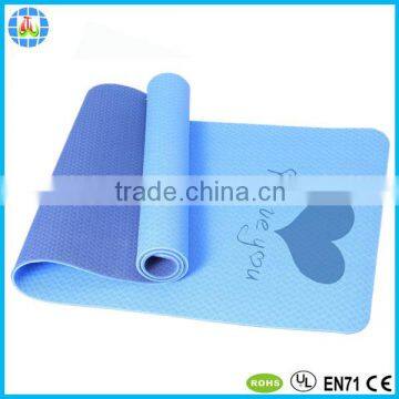 custom printed TPE material folding yoga mat for gymnastics exercise