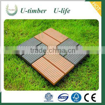 Household Wood Plastic Composite WPC DIY Decking Tiles
