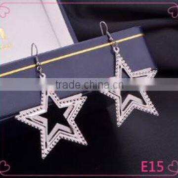 2016 Wholesale High Quality Vintage Fashion Korean Beautiful Star Alloy Earring