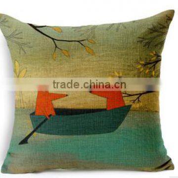 Fox Printed High Quality Canvas Pillow Covers Wholesale photo-3