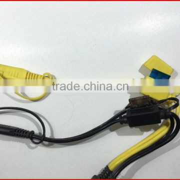 Extension Spliter Type SAE Plug Eye Terminall Double Yellow Color and Black of Power Cable Harness