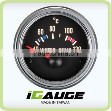 100% Made in Taiwan 52mm VDO Type Chrome Rim Water Temp Gauge