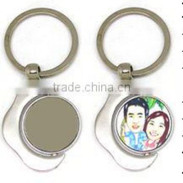 Sublimation metal rotational keychain