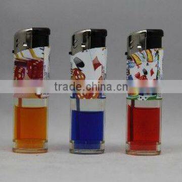 FH-826 disposable/refillable plastic electronic dice lighter