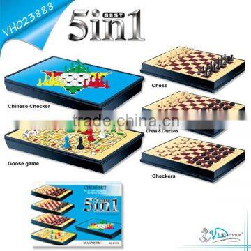 Magnetic chess, Goose Chess,Checkers Chess in a set