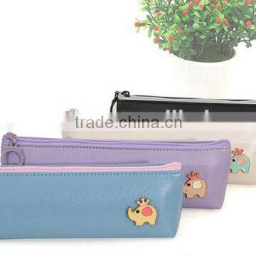 PU school students pencil bag stationery pencil case