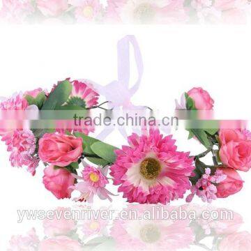 Sweet, Japan and South Korea color simulation Daisy wreath of cloth art tire headdress flower wholesale wedding photo festival o