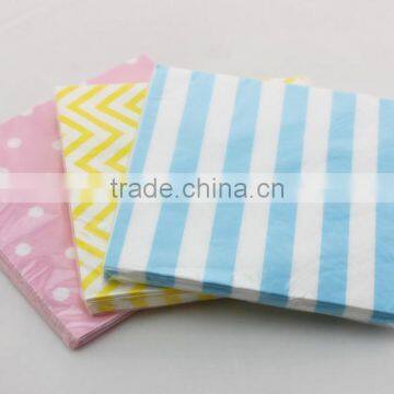 Striped Paper Serviettes for Wedding