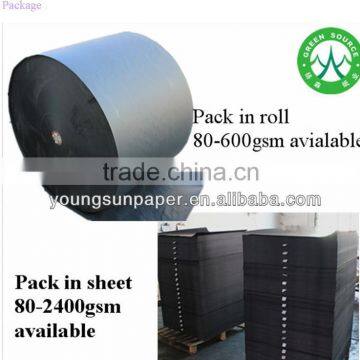 110gsm black card board in roll and sheet, paper made in China