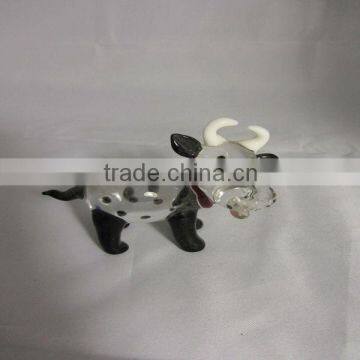 Cow Shaped Glass Gift,wholesale glass animals