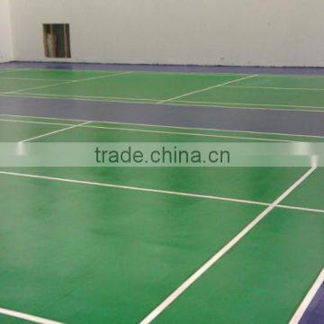 PU elastic flooring for badminton court, tennis court, basketball court