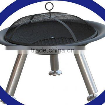 30" stainless steel legs fire pits